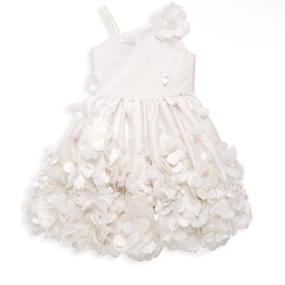 Marchesa Other - Marchesa Notte little girl floral white flare dress